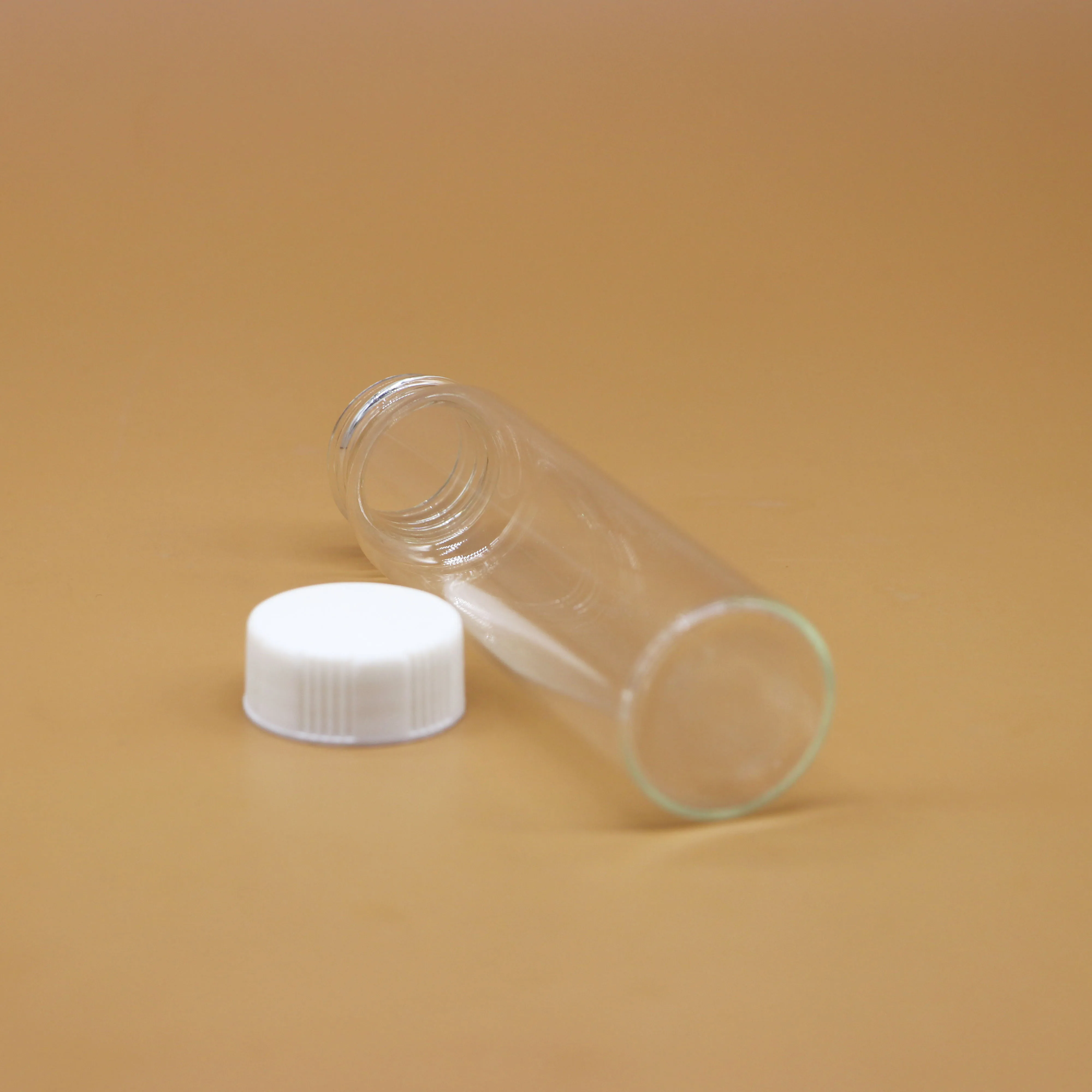glass storage bottle 20 ml mini travel glass vial with aluminum cap,  mini glass wine bottle