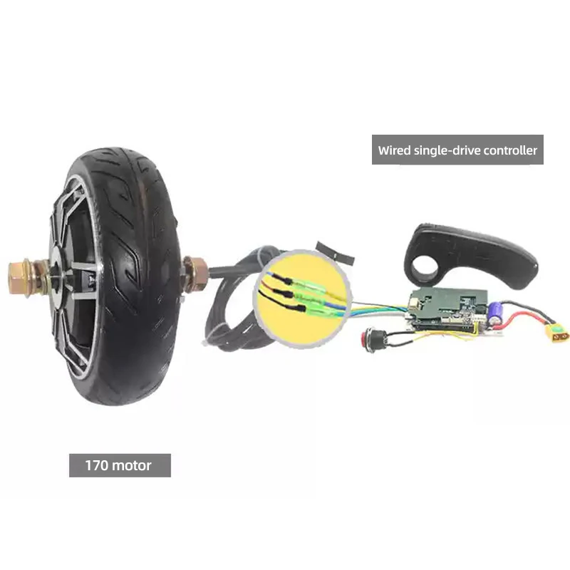 6.5 inch brushless hub motor DC skateboard load 150kg electric wheel magnetic bldc gearless motor hub motor kit