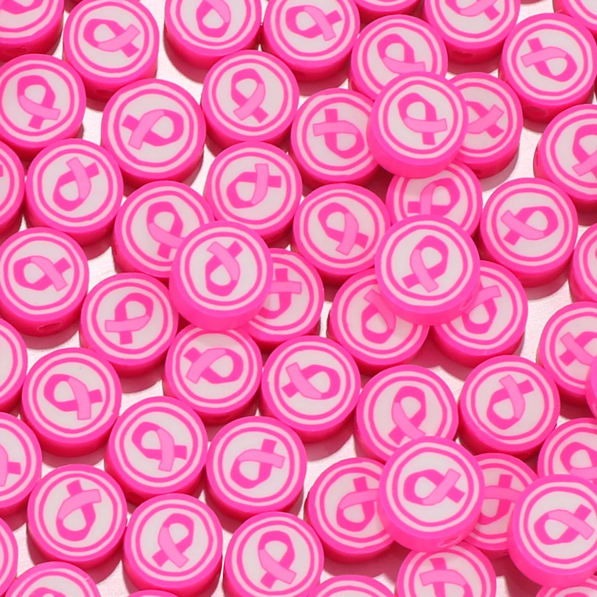 Wholesale 10mm Soft Ceramic Beads White and Mixed round Pattern for Bracelets and Necklaces DIY Polymer Clay Beads