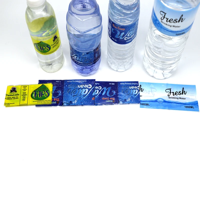Sample free Custom shrink wrap water bottle labels pvc shrink film wrap labels heat shrink sleeves for bottle
