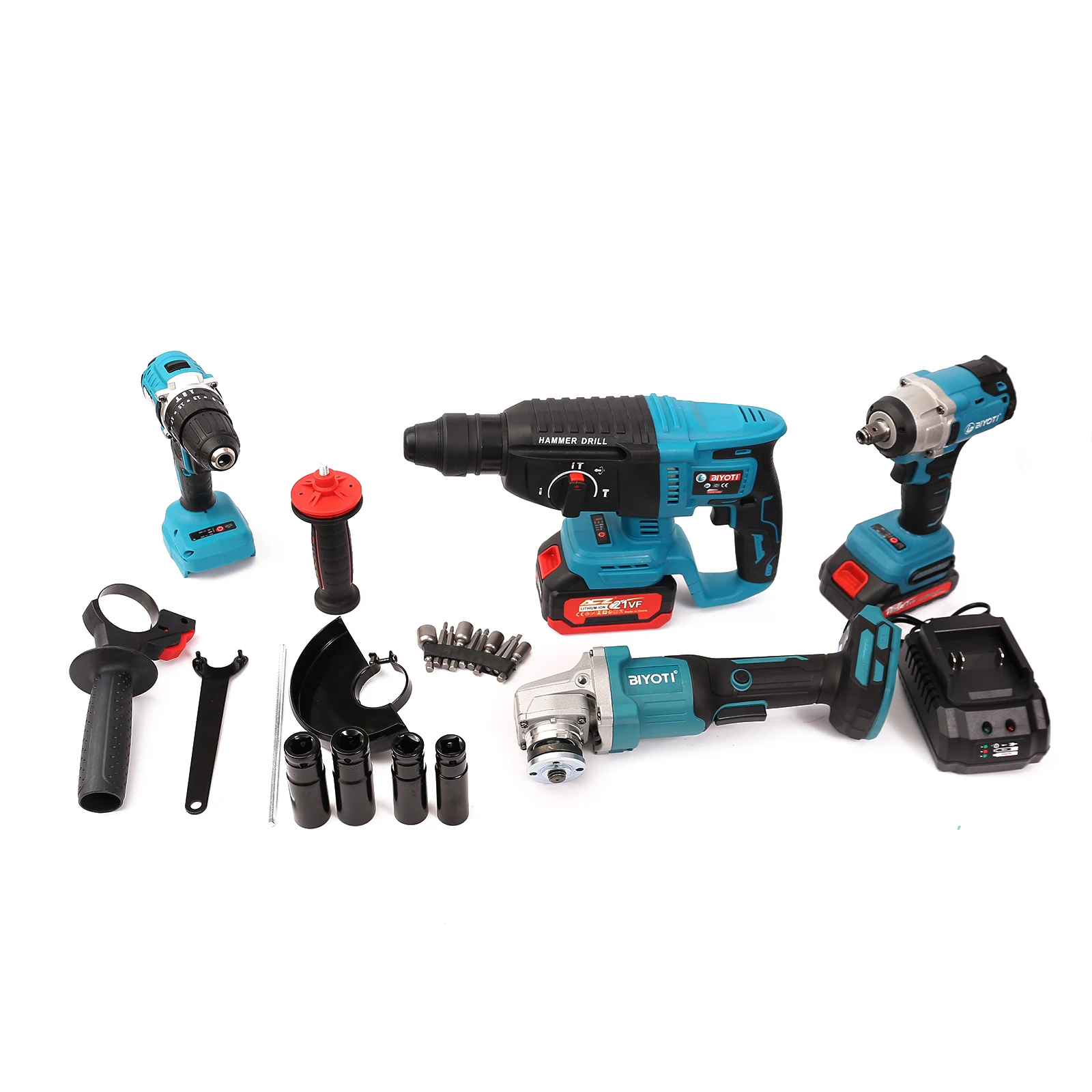 21V Two batteries and one charging lithium battery tool set