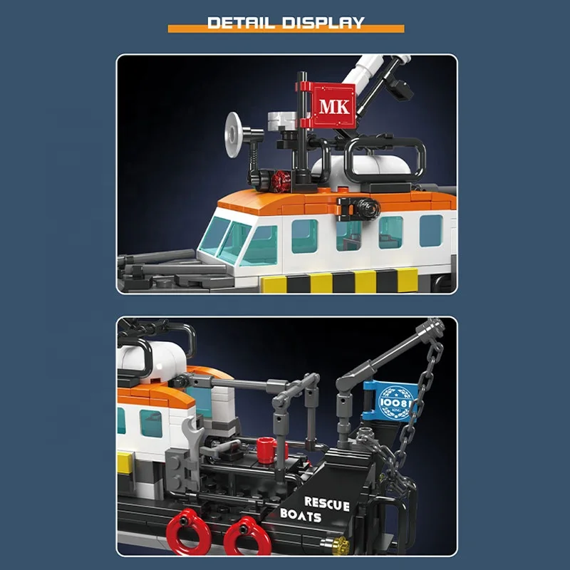 Mould King 10081 Multifunctional Rescue Ship English Version For kids Age + (364pcs)
