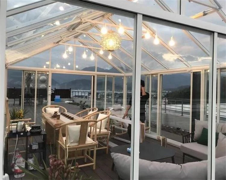 Popular Design Metal Aluminum Gazebo Sunroom Greenhouse For Grassland Party Garden Planting Cafe Lounge China Manufacturer