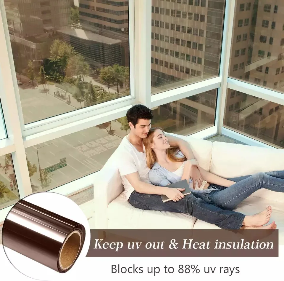 152cm*30m One way vision architectural mirror laminate polarized building solar window tint film