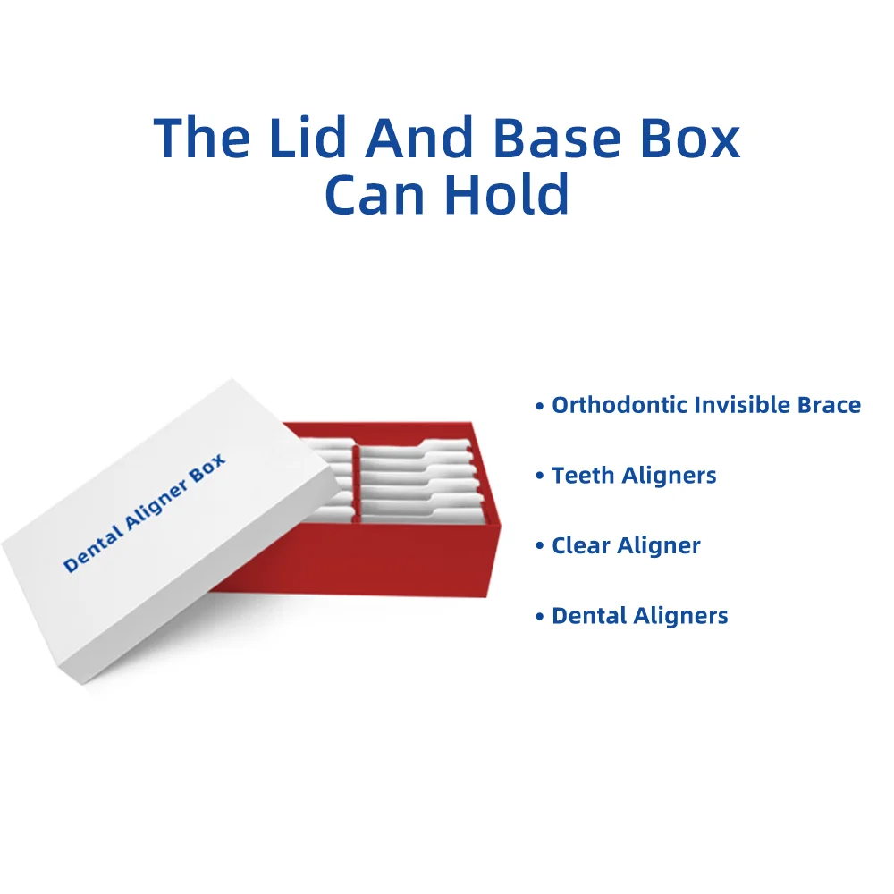 Customizable Luxury White Cardboard Rigid Paper Boxes Matt Lamination Custom Lid And Base Packaging Dental Clear Aligner Box