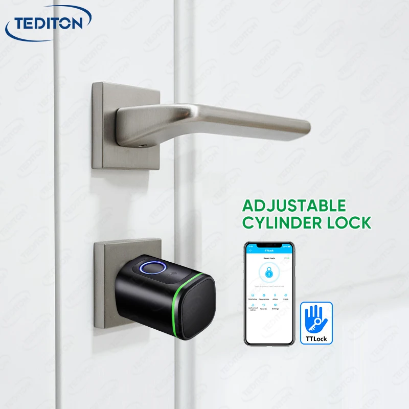 Tediton Euro TTlock RFID Card  Fingerprint Electronic Keyless Door Lock Smart Cylinder Lock