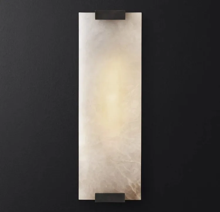 Hotel brass color Marble wall lamp Decorate wall sconce bedroom led wall light