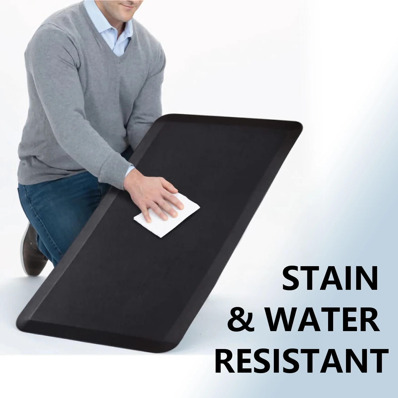 Manufacturer Wholesale PU Floor Mats PVC Leather Anti Fatigue Mat Standing Desk Office Custom fatigue mats
