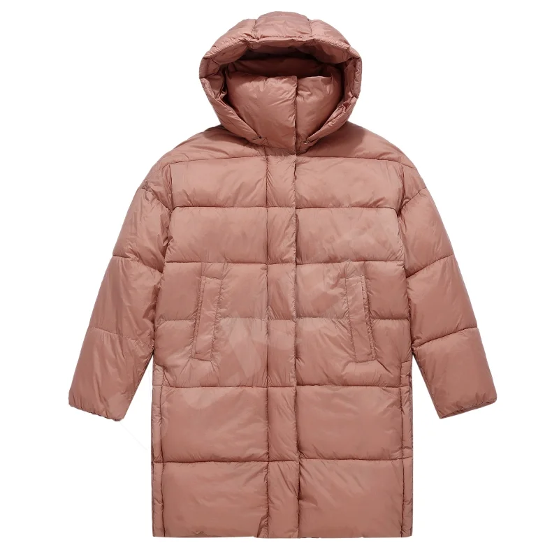 Recycled WomensTrend Coat Fashion Waterproof Winter Clothes Light Brown Color Quilted Plain Soft Fabric Warm Women Puffer Jacket
