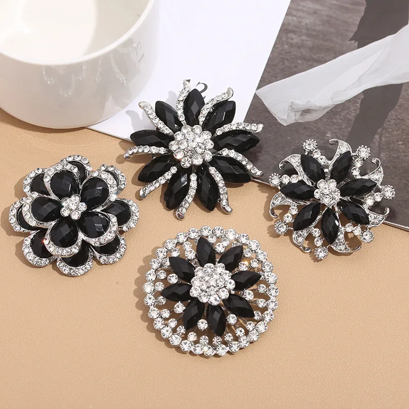 high-grade alloy brooch multi-functional flower pin acrylic corsage clothing accessories spot wholesale