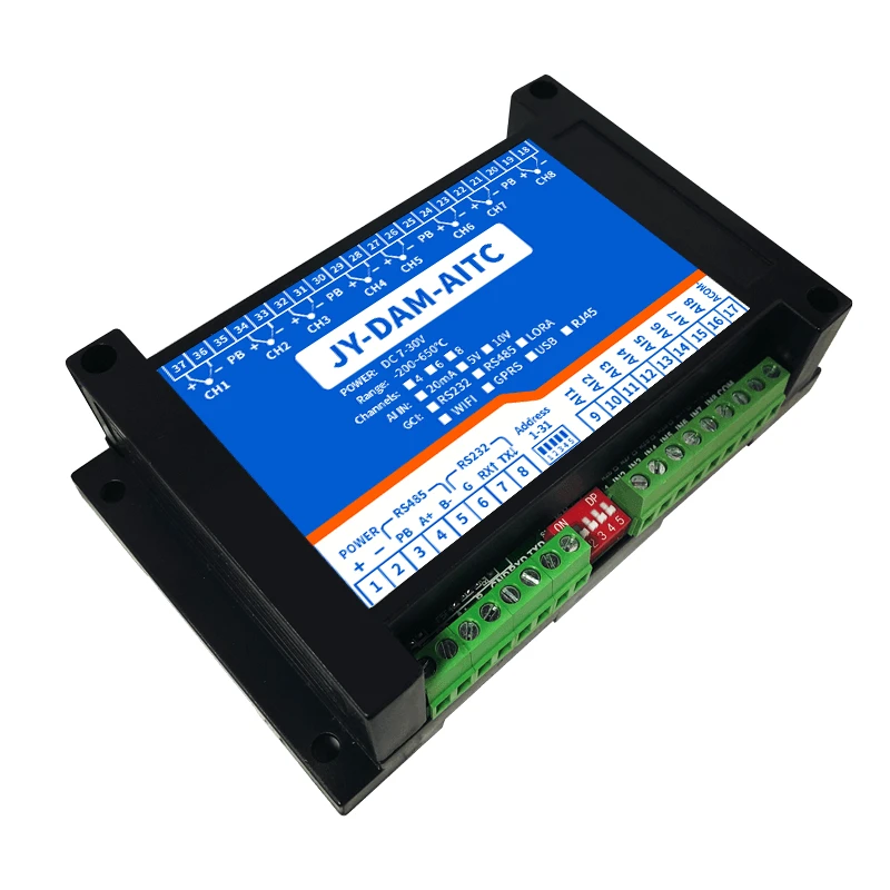 
DAM-AITC analog temperature acquisition module 4 channels AI8 channels thermocouple RS232+isolated RS485 communication 