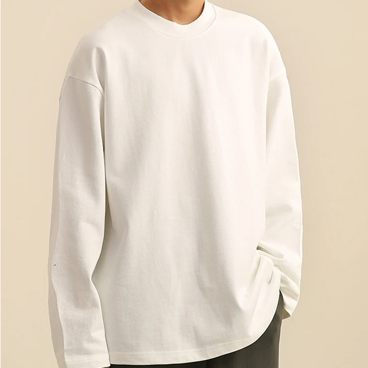 Wholesale High Quality Designer Men 100% Cotton Long Sleeve Tshirts Hip Hop Streetwear Long Sleeve Tshirt