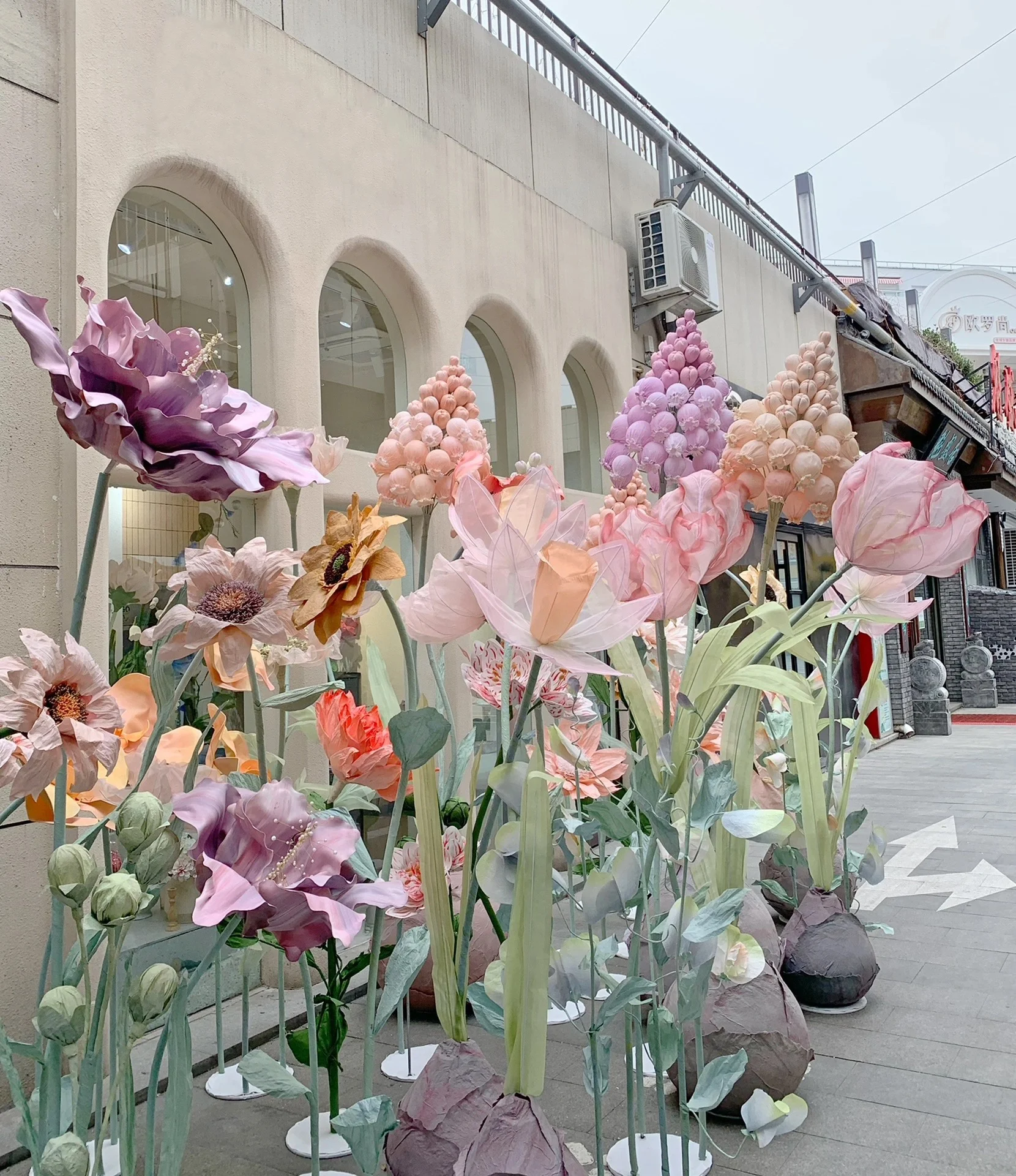 D-108 Wedding Stage Paper Flowers Craft Decorations white red roses giant flower for window decor Wedding party Floral Set