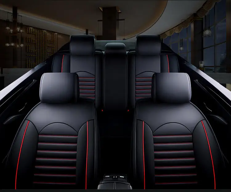Индивидуальные роскошные чехлы для сидений автомобиля 5d из искусственной