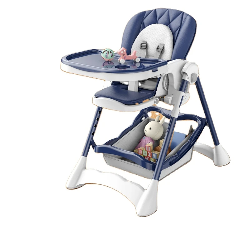 High Quality Foldable Baby Plastic High Chair Baby Feeding Chair with Dining Table