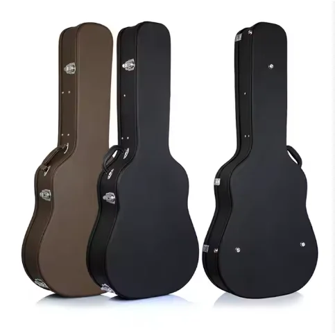 36' 39' 41' inch black classic acoustic guitar leather hard case wholesale