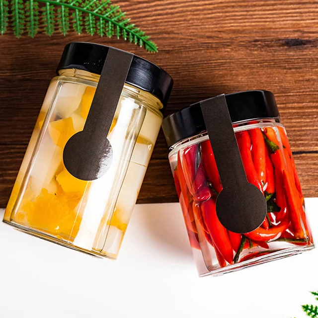 Food grade food sealed glass jar Food jar Round clear jar
