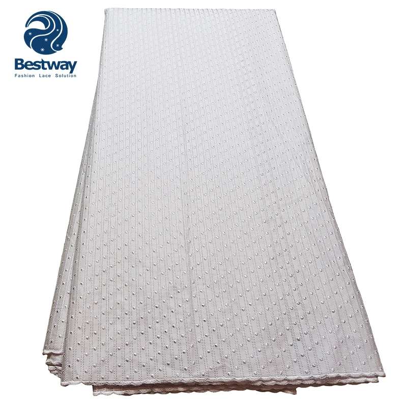Bestway 100% Cotton Best Quality Soft Baby Fabrics Material Switzerland Swiss Voile Lace