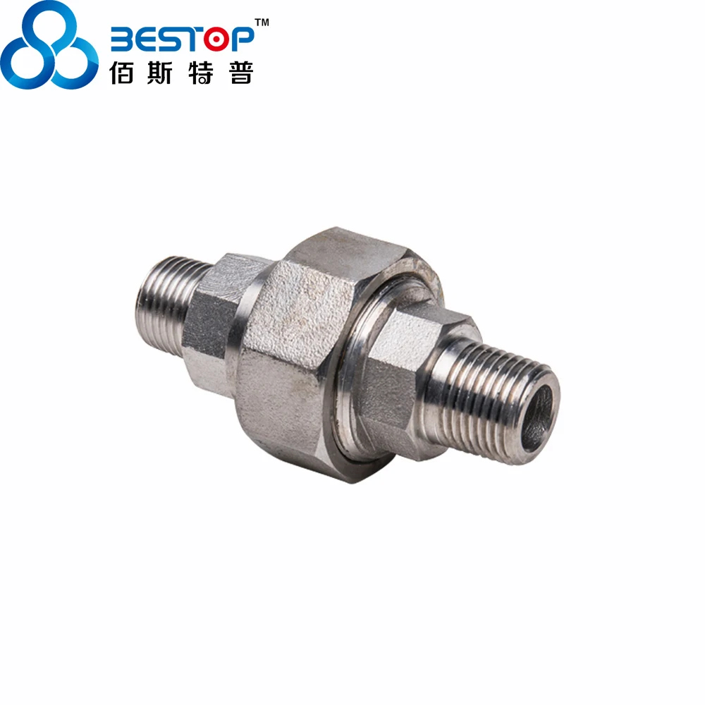 Stainless Steel Push Fit Straight Union 304 Stainless Steel Pneumatic Male Tube Fitting