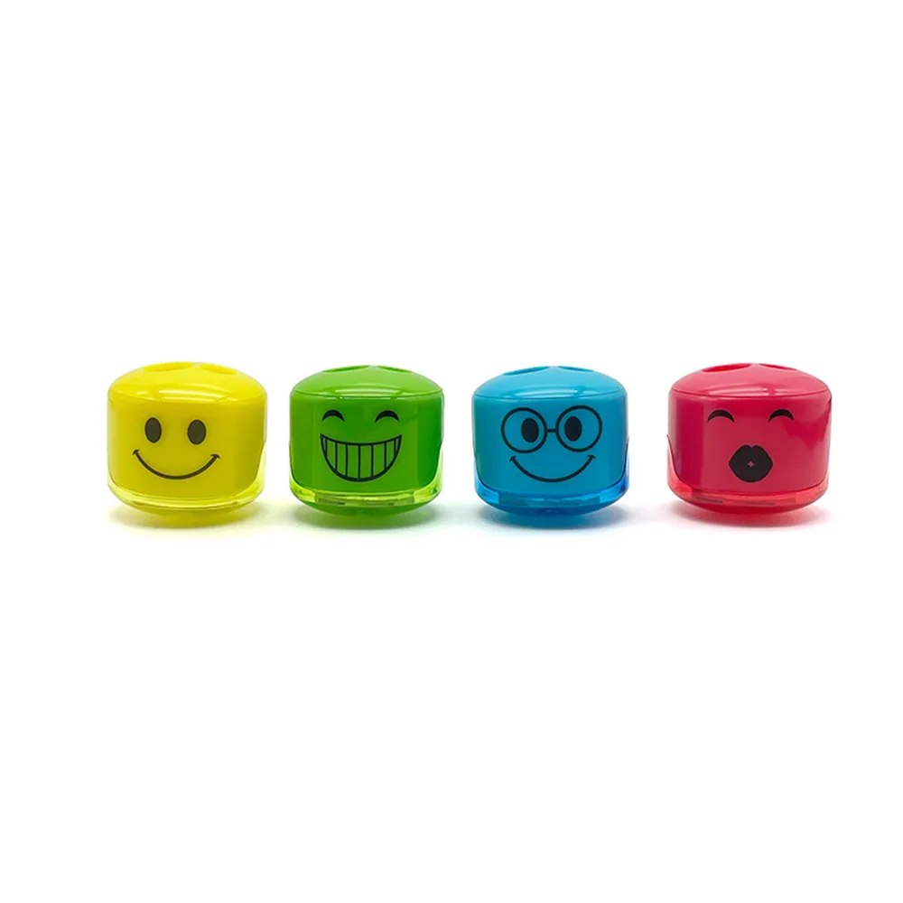 Портативная Четырехцветная точилка для карандашей с двумя отверстиями