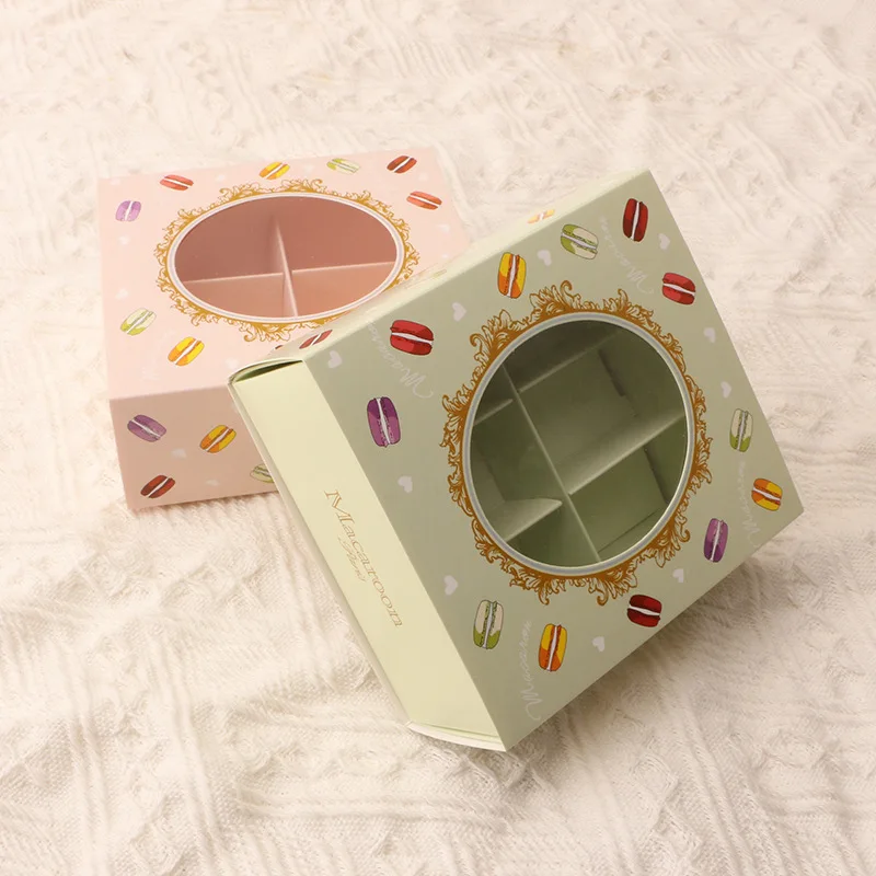 White Kraft Coated Printed Packaging Baking Food Gift Paper Box With PET Window