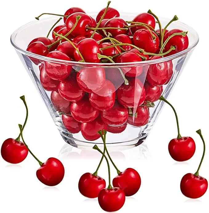 2cm Wide 5.5cm Long Single Artificial Simulation Plastic Foam Cherry Fruit