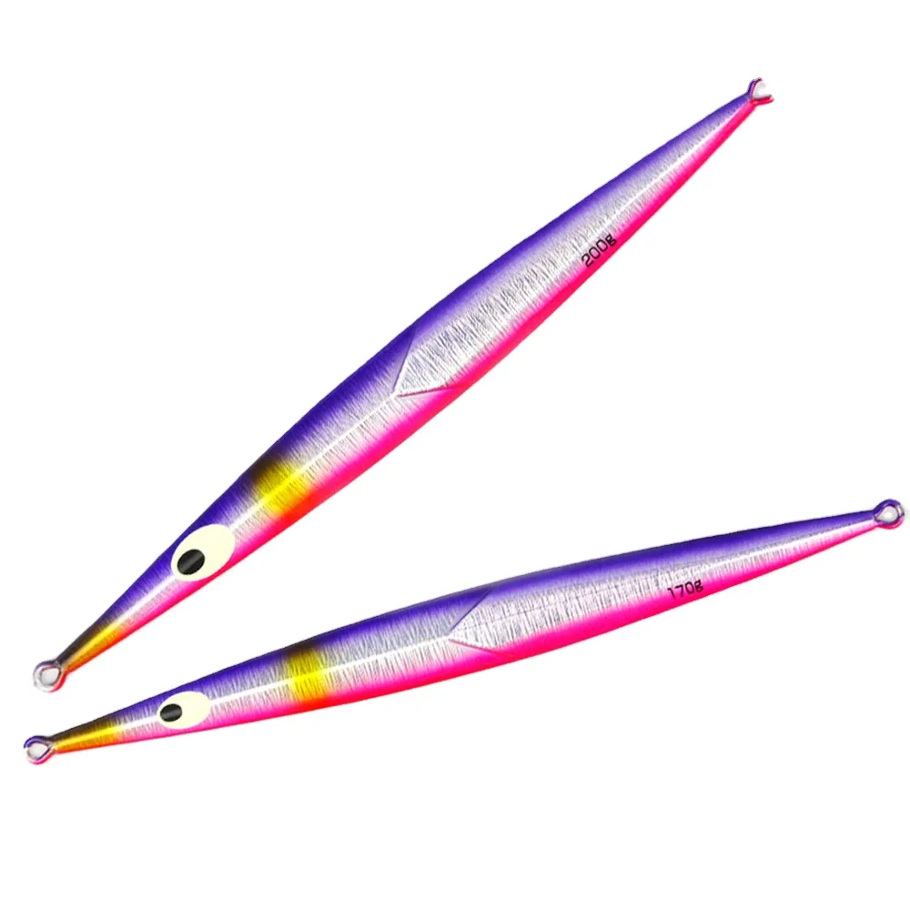 170g 200g Metal Jig Lure Fast Fall Luminous Japan Quality Slider Saltwater Fishing Lures Slider Jig