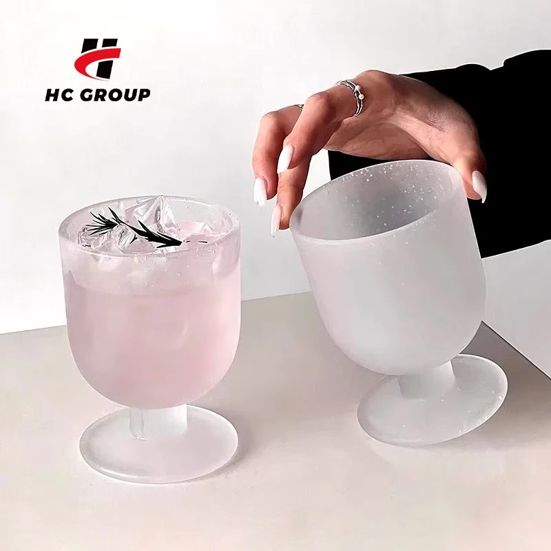 Красивая стеклянная кофейная чашка матовый бокал замороженный коктейльный стакан для ресторана Высококачественная воды