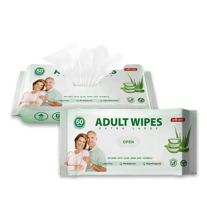 Wholesale Unscented Alcohol-Free Natural Ingredient Adult Wet Wipes for Gentle and Refreshing Use