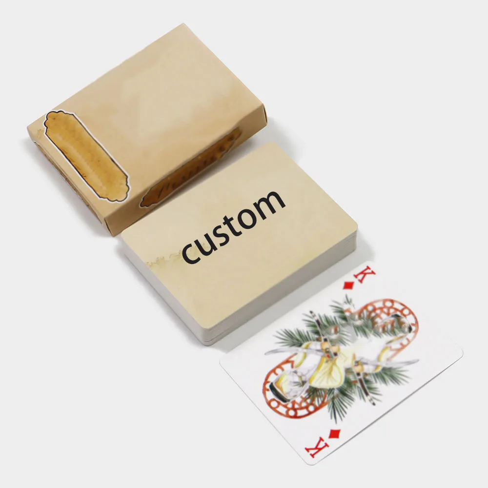 Custom Hight quality Print Plastic PVC Waterproof Plastic Playing Cards Poker Cards With Custom Box