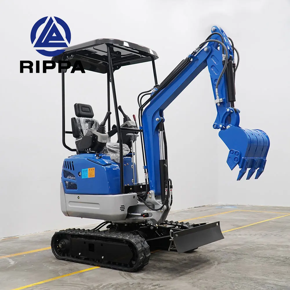 Rippa EPA Engine Home Excavation Machine CE Approved Mini Excavator 1.2 Ton Small Digger For Sale