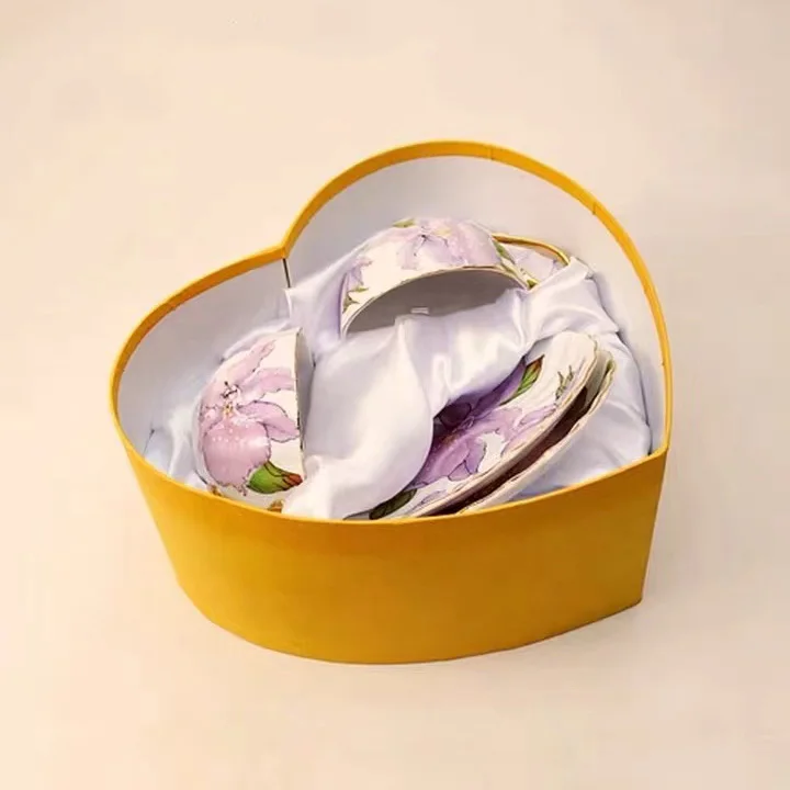 
Wholesale Custom Printed Flower Fine Bone China Afternoon Tea Cup And Saucer Set 