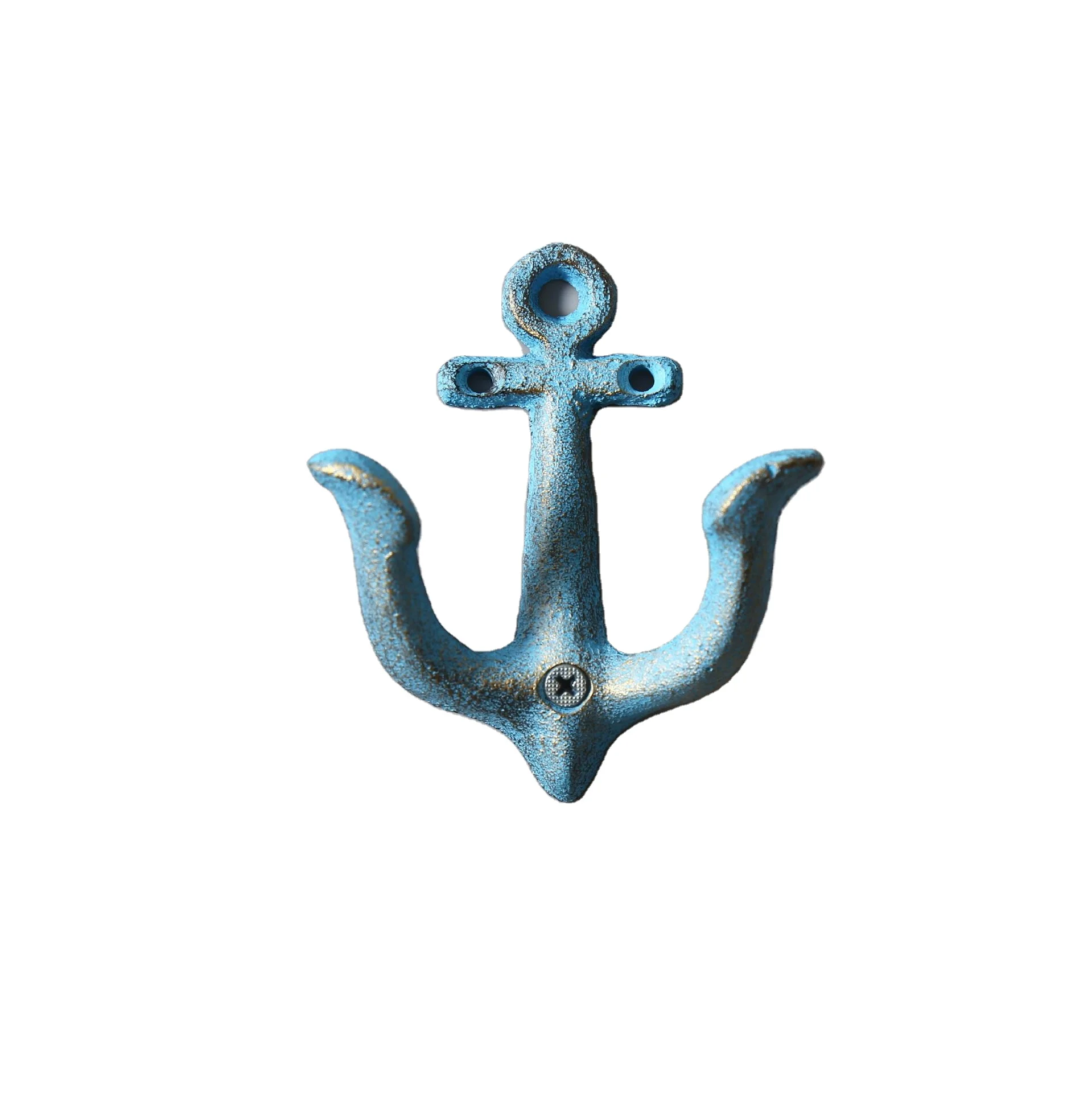 Vintage iron anchor hook coarse gravel texture iron decoration wall decoration Cafe window decoration shooting props