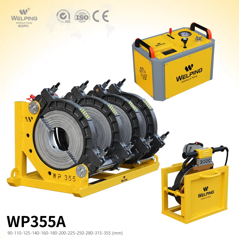 От 90 мм до 355 PE HDPE гидравлическая машина для стыковой сварки WP355A