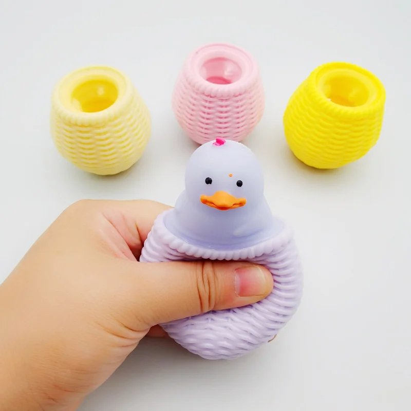 Куриная утка игрушки сжимание декомпрессии смешное дерево пень мультфильм животное антистресс облегчение мягкие интересные сжимаемые подарки для взрослых