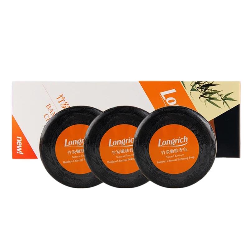 
Hot Selling Cheap Custom Longrich 100g 3Piece Charcoal Rejuvenating Soap 