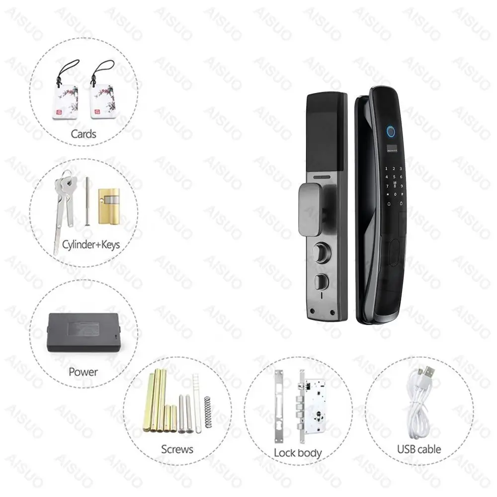 Лидер продаж, Wi-Fi-приложение, умный дверной замок с Биометрическим отпечатком пальца, Умный Замок TUYA