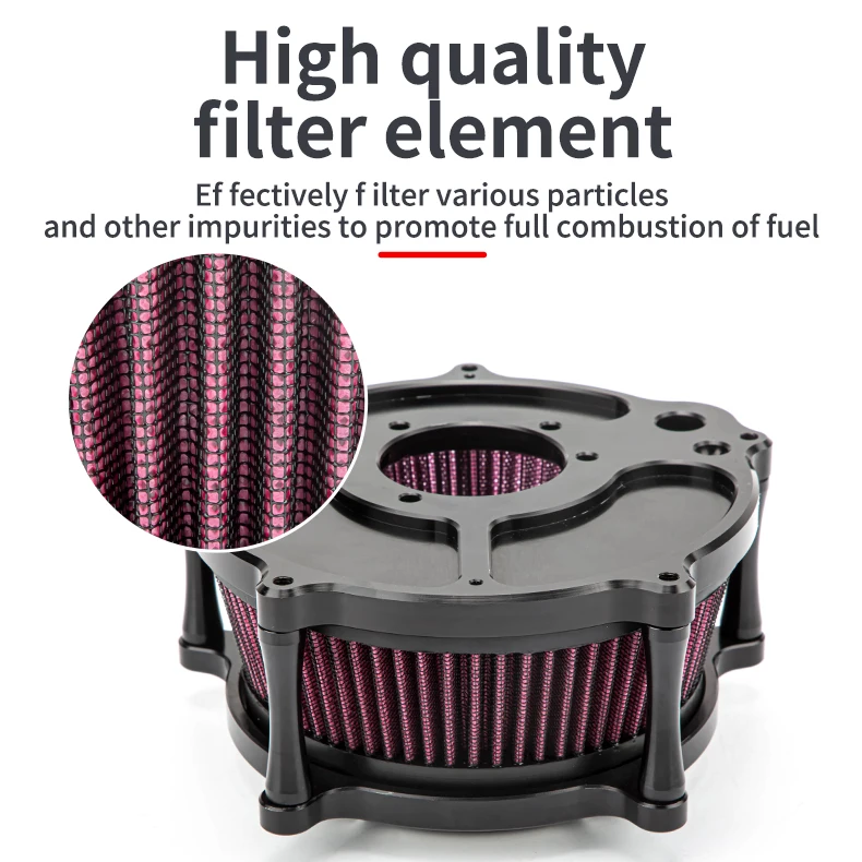 Modification Accessory CNC Aluminium Alloy turbine tip Intakes Cleaner Motorcycle Air Filter For Harley XL883 XL1200