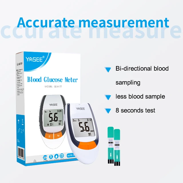 YASEE CE Approved Wholesale Glucometer Test Strips Electric Plastic Blood Testing Equipments Glucose Price 3 Years 5 Years 0.8ul