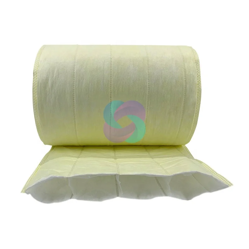 Non Woven Fabric Synthetic Fiber Pocket Bag Air Filter Media Roll Industries air Filters