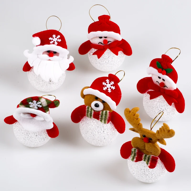 2020 New Custom Christmas Toy Promotion Gift Luminous Christmas Tree Ornaments Led Lights Snowman Decoration (62311080092)