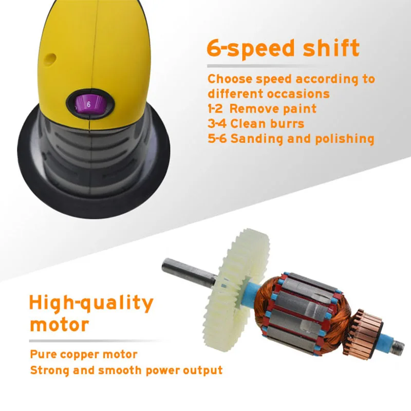 450W 125mm Electric Sander Sanding Electric Sander Strong Orbital Sander Machine