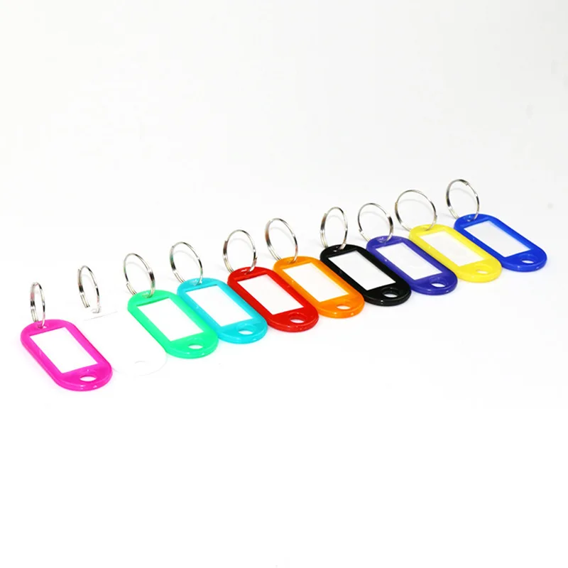 Number plate for keys Key Tags Blank keychain Plastic Keyrings Name Label Keychain Tag Plastic Keychains