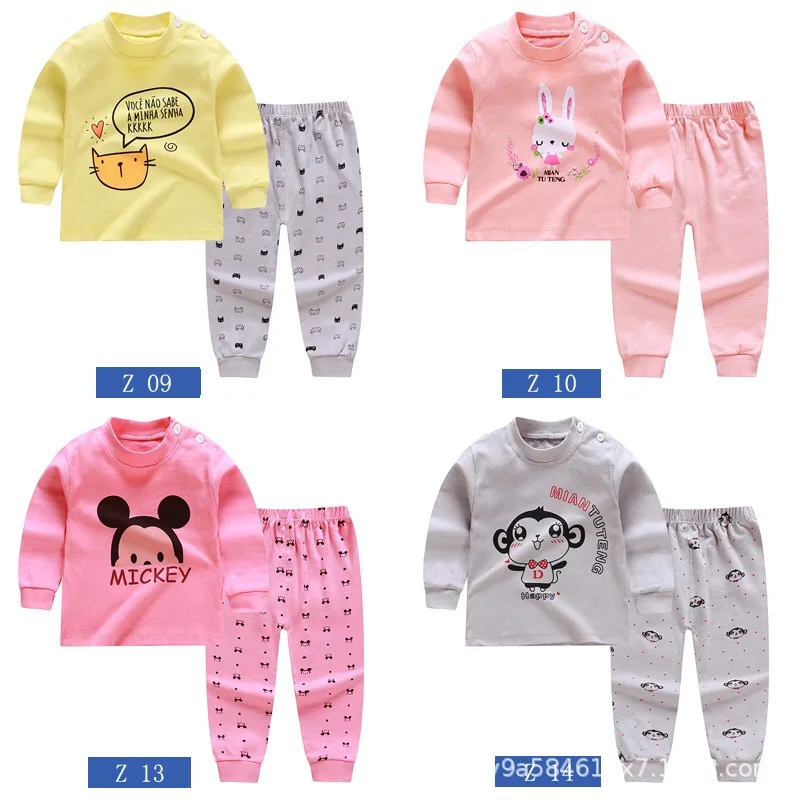 new design toddler kids girl and boy pajamas sleepwear clothing set 2 pieces