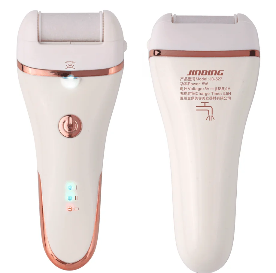 JD-527 Electric Callus Remover, Rechargeable Foot File Hard Skin Remover Pedicure Tools for Feet Electronic Callus Shaver