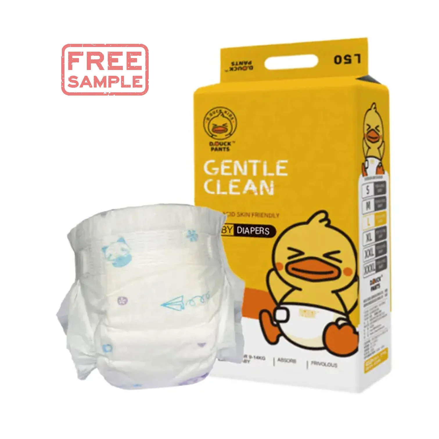 SAMPLE High Quality Diapers Baby Besuper Cheapest Baby Diapers Cotton Disposable Printed Pants 3D Printed Diaper Packaging Boxes