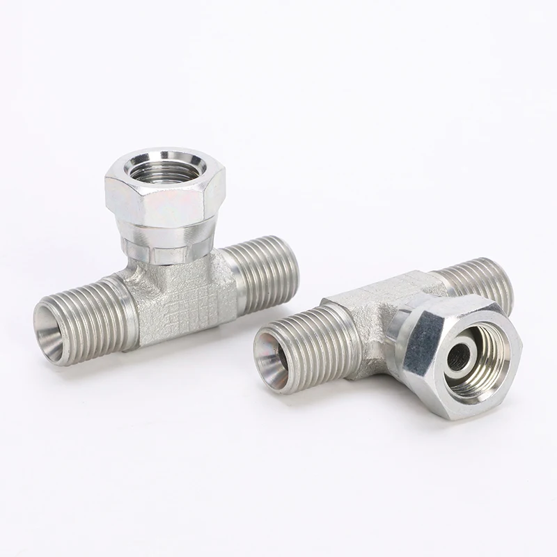 HIGH-QUALITY HYDRAULIC OEM BSP MALE 60 SEAT/BSP FEMALE 60 CONE BRANCH TEE HYDRAULIC END CONNECTOR