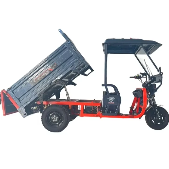 Original electric delivery utility cargo tricycle transport vehicle with flat lift available