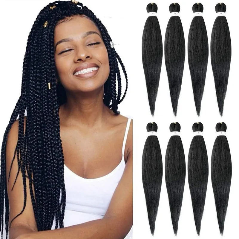 
New Arrival Best Hot Water Set Pre Stretched Ez Barids Queen B Xpression Synthetic Prestretched Easy Braiding Hair Extensions 