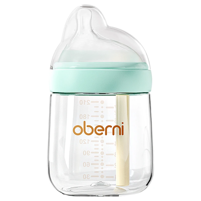0-6 Months Baby Bottles, Safe and Bpa-free Glass Imported Baby Feeding Glass Bottle Set Nanobebe Full Set of Baby Bottles 3pcs